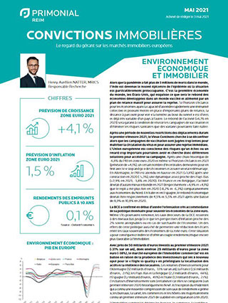 Convictions immobilières Europe Mai 2021